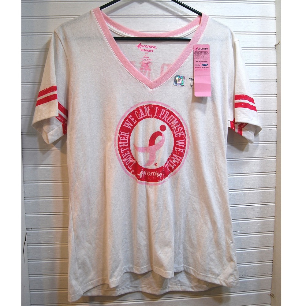 Women's Breast Cancer t-shirt Size Large NWT Susan G.‎ Komen Old Navy Promise